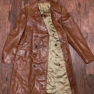 Cortefiel Brown Leather Trench